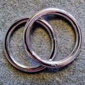 2 st svetsade O-ringar 35x5 i förnicklat järn